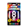 Bougies lumineuses LED chiffre 8  