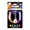 Bougies lumineuses LED chiffre 1  