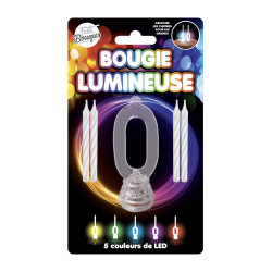 Bougies lumineuses LED chiffre 0  