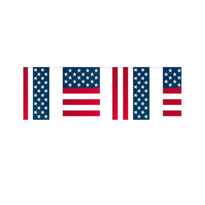 Guirlande fanions USA 10 m√®tres  