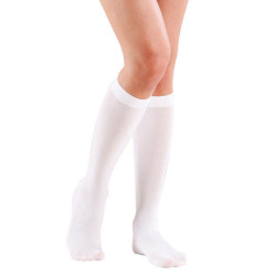 Chaussettes collants blancs opaques femme  