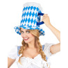 Chapeau pinte de bi√®re en bleu et blanc adulte  