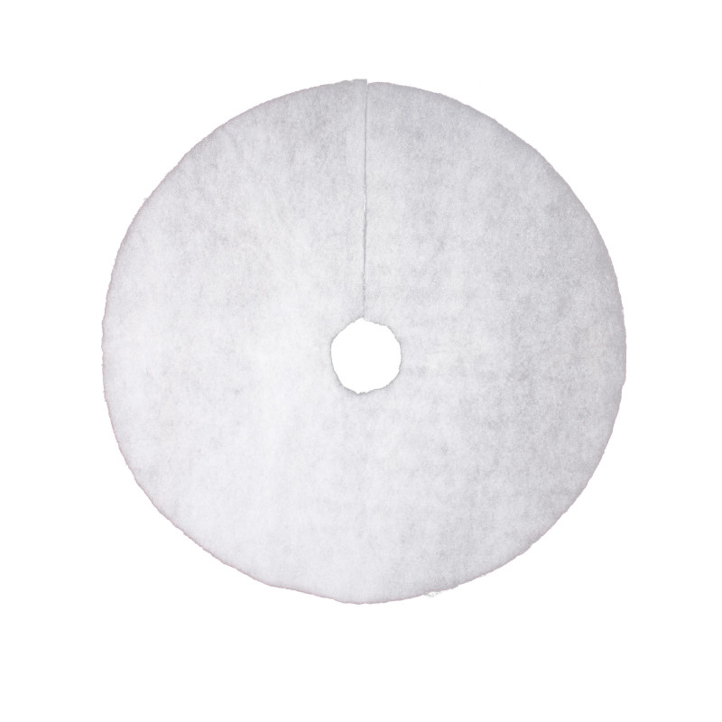 Tapis de sapin neige paillet√© 100 cm rond blanc  