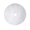 Tapis de sapin neige paillet√© 100 cm rond blanc  