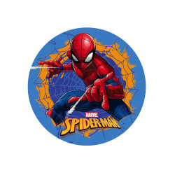 Disque en azyme Spiderman bleu 20 cm  