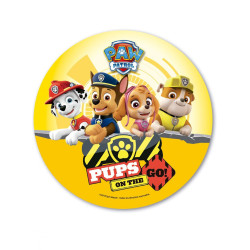 Disque en azyme Pat' Patrouille jaune 20 cm  