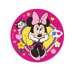 Disque en azyme Minnie rose 20 cm  