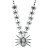 Collier araign√©es argent√©es adulte Halloween  