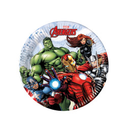 8 Petites assiettes en carton Avengers Mighty 20 cm  