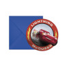 6 Cartons d'invitation avec enveloppes Cars 3  