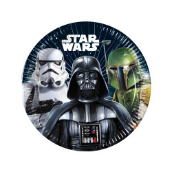 8 Assiettes en carton Star Wars Galaxy 20 cm  