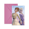 6 Invitations avec enveloppes La Reine des Neiges  