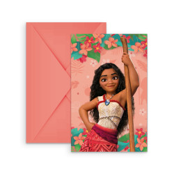 6 Invitations Vaiana 2  