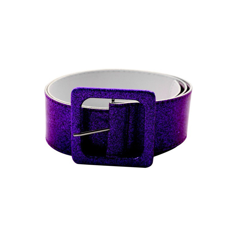 Ceinture brillante violette adulte  