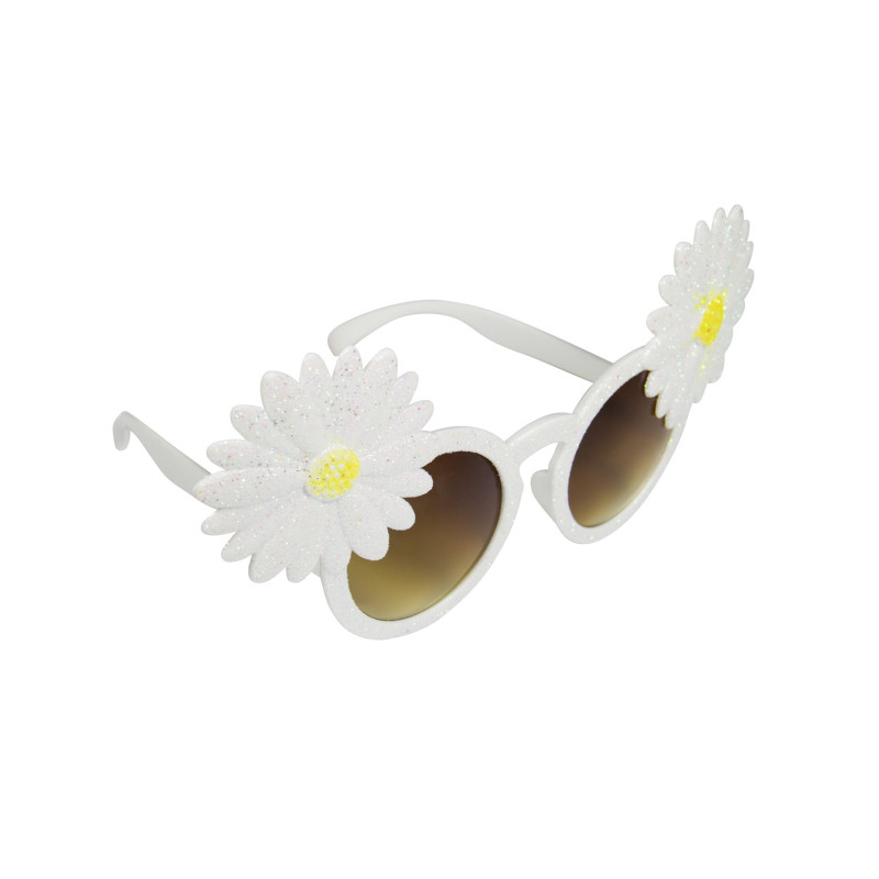 Lunettes marguerites blanches adulte  
