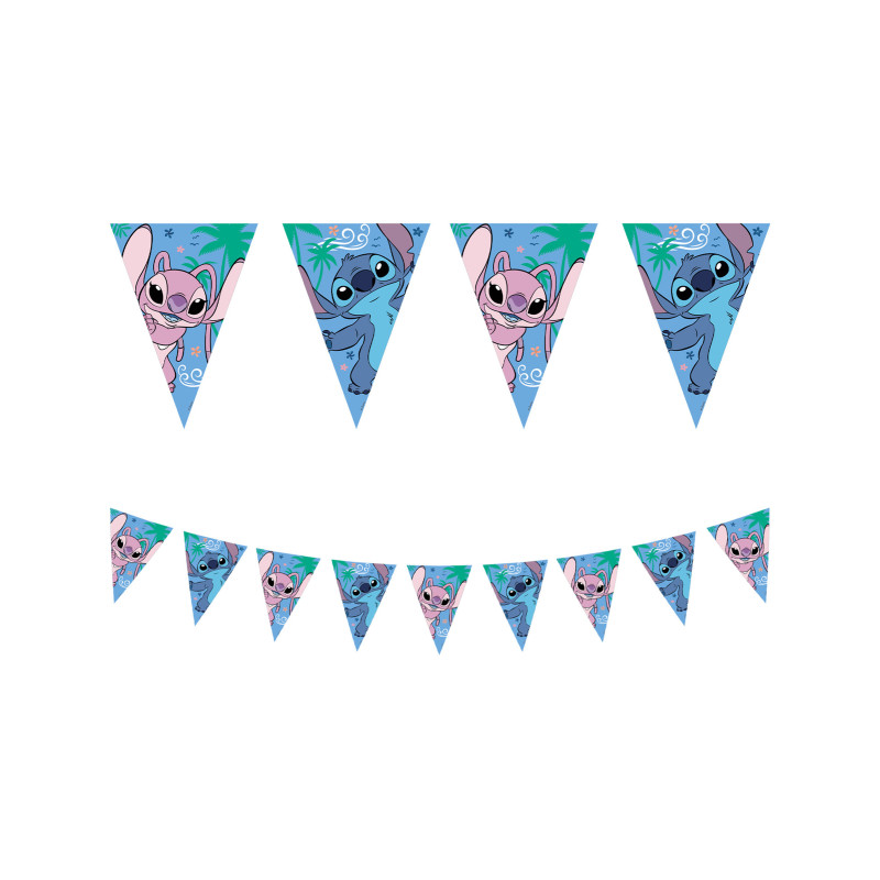 Guirlande fanions papier Stitch 230 cm  