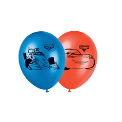 8 Ballons latex Cars  