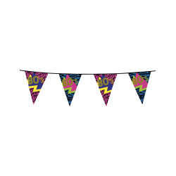 Guirlande fanions 80's Party 6 m  