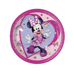 8 Assiettes en carton Minnie Junior 20 cm  