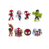 16 Cake Toppers en papier Spidey et ses amis  