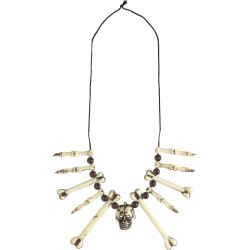 Collier os et t√™te de mort adulte  