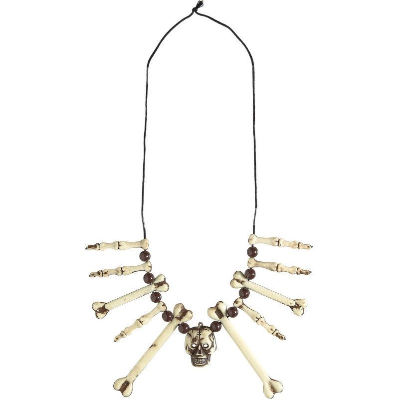 Collier os et t√™te de mort adulte  