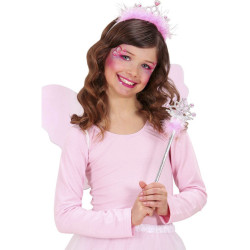 Baguette et tiare princesse rose  