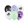 6 Ballons en latex sorci√®re Halloween 30 cm  