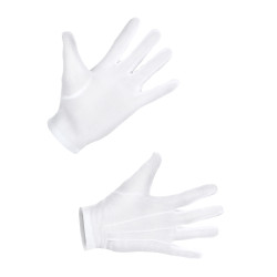 Gants courts blancs adulte  