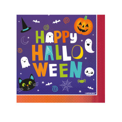 16 Serviettes en papier Halloween Friends 33x33 cm  