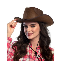 Chapeau cowboy marron adulte  
