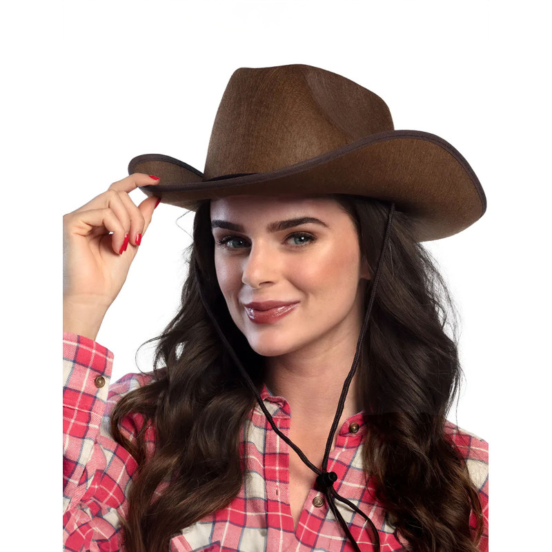 Chapeau cowboy marron adulte  