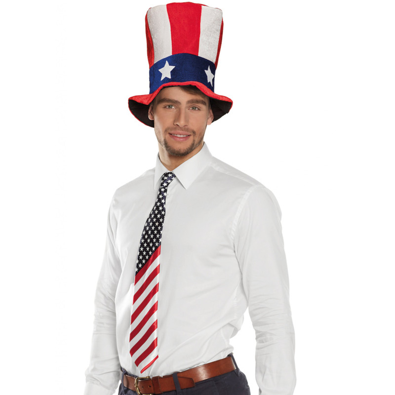 Cravate drapeau am√©ricain adulte  