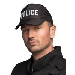 Casquette noire police adulte  