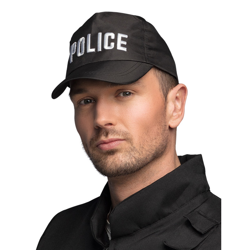 Casquette noire police adulte  