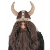 Casque viking souple marron adulte  