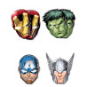 6 masques en carton Avengers Mighty  