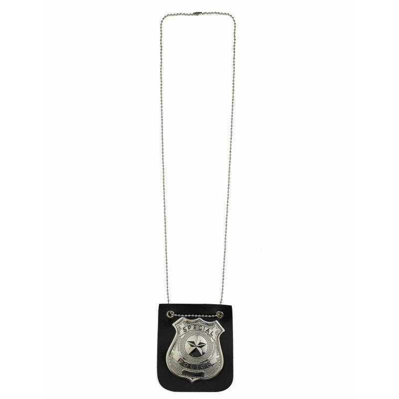 Collier badge policier adulte  