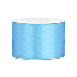 Ruban satin bleu ciel 5 cm x 25 m pour d√©coration  