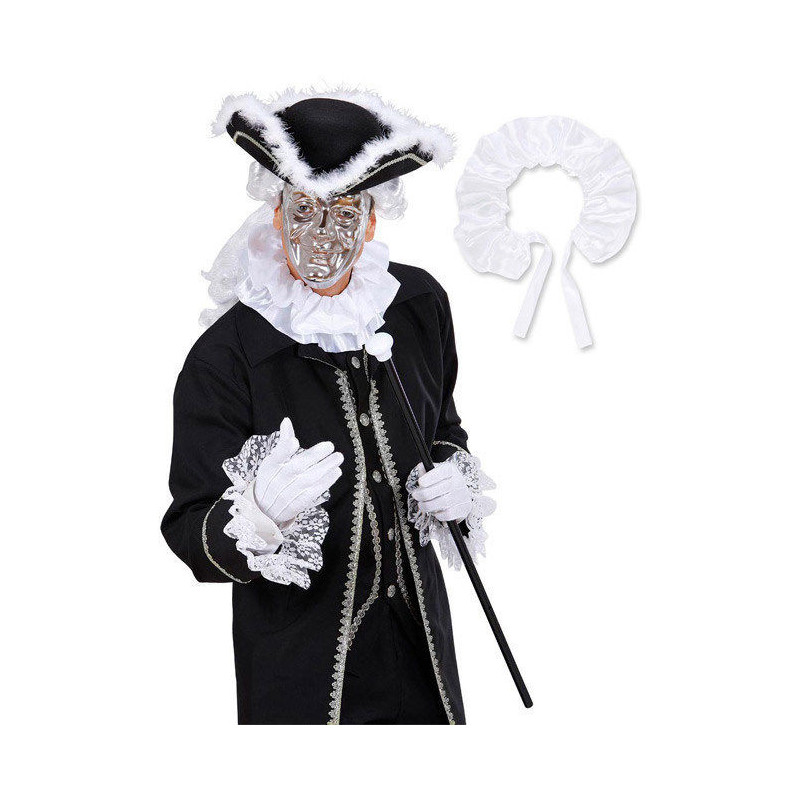 Collerette en satin baroque blanc  