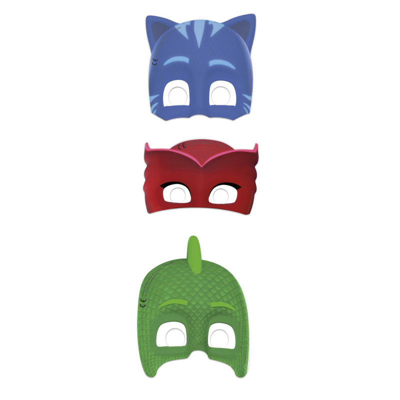 6 masques en carton Pyjamasques  