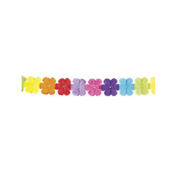 Guirlande multicolore papier fleurs 4 m√®tres  
