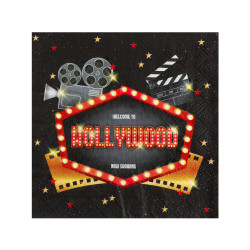20 Serviettes papier Hollywood 33 x 33 cm  