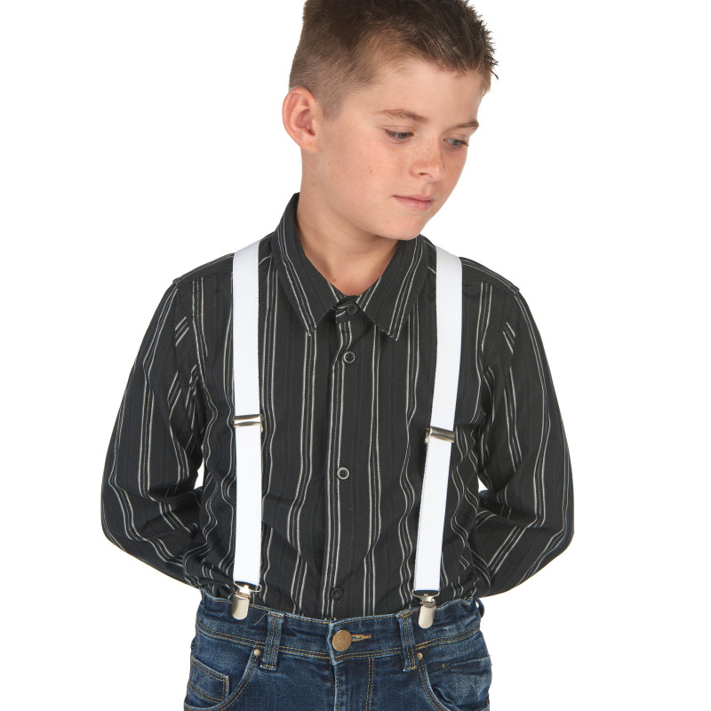 Bretelles blanches enfant  