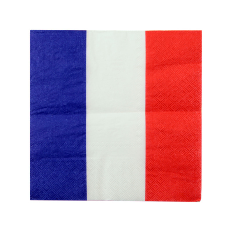 20 Serviettes en papier France 33 x 33 cm  