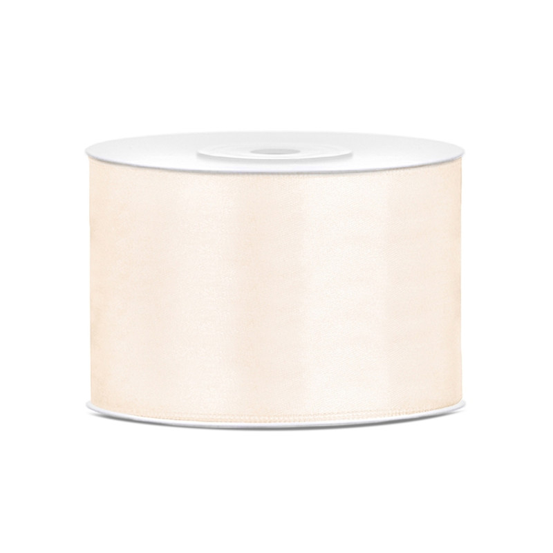 Ruban satin blanc cass√© 5 cm x 25 m pour mariage  