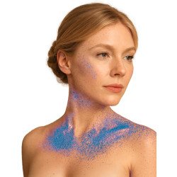 Spray √† paillettes pour le corps bleu 75 ml  