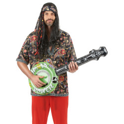 Banjo gonflable hippie vert 