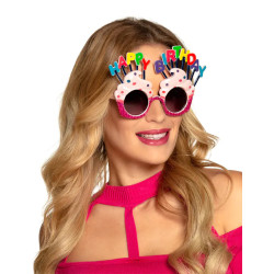 Lunettes Happy Birthday cupcake adulte  