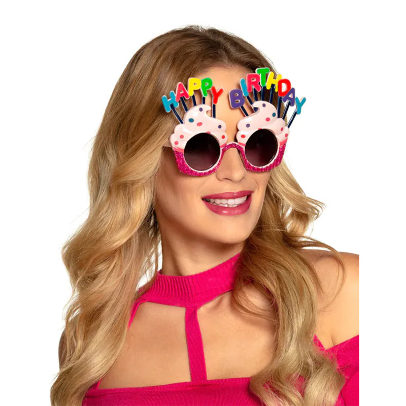 Lunettes Happy Birthday cupcake adulte  